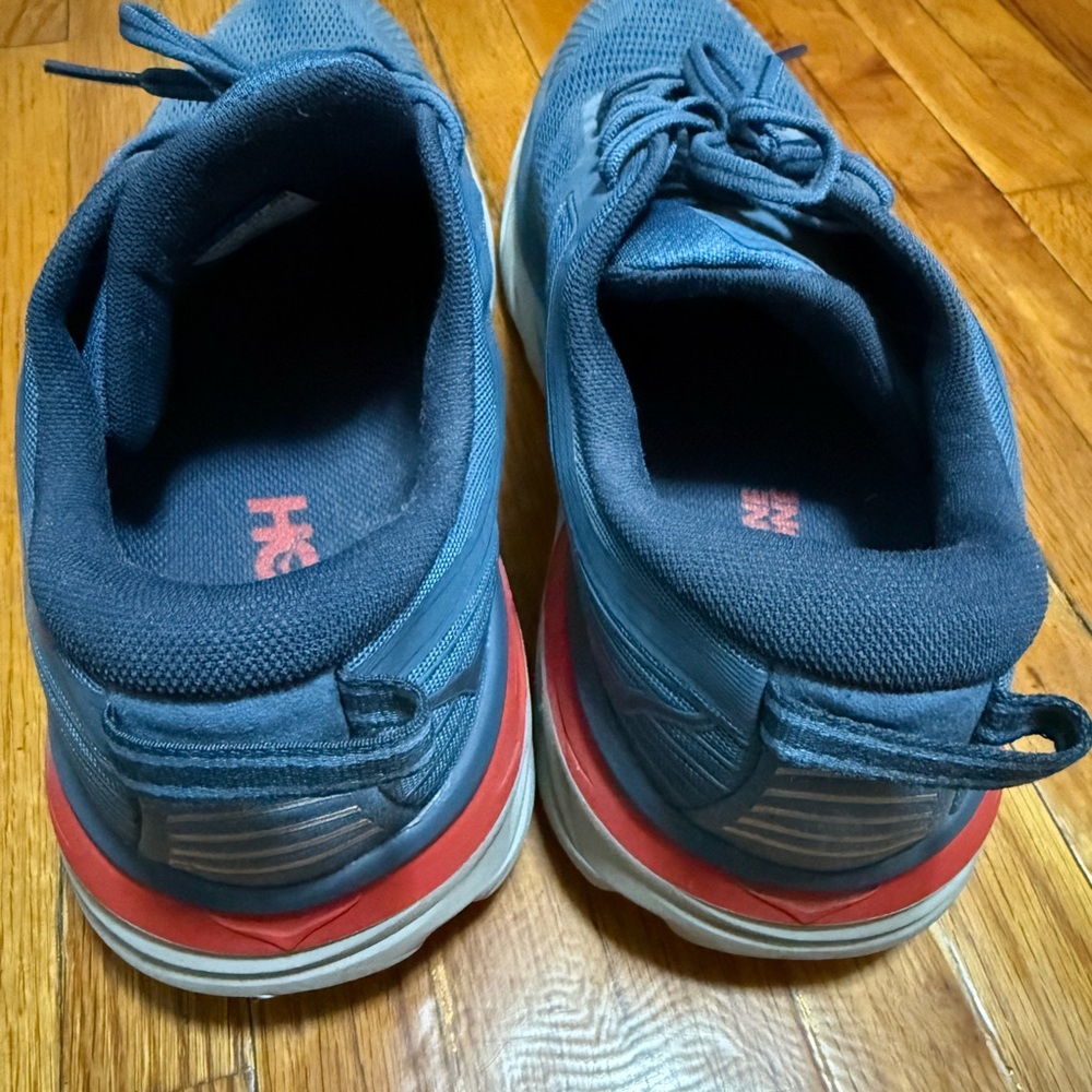 Hoka One One Men's Blue and Red Sneakers - Picture 4 of 4